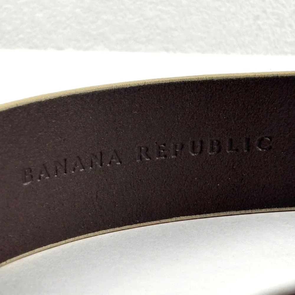 Y2K Banana Republic Belt Women M Taupe Italian Suede Wide Waist Luxury Boho 90's